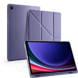 UnDePlus Samsung Galaxy Tab S6 Lite 2024 P620 P610 Kılıf Kalem Bölmeli Trifolding Case 13-15-17 Mor