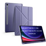 UnDePlus Samsung Galaxy Tab S9 X710 X716 X718 ile uyumlu Kılıf Kalem Bölmeli Trifolding Case(12.4inç Değildir) Mor