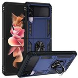 UnDePlus Samsung Galaxy Z Flip 3 ile uyumlu Kılıf Yüzüklü Zırh Tank Vega