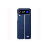 UnDePlus Samsung Galaxy Z Flip 4 ile uyumlu Kılıf Line Pu Deri Lizbon Kapak