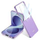 UnDePlus Samsung Galaxy Z Flip 8 ile uyumlu Kılıf Sert Renkli Kıpta Kapak Mor
