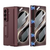UnDePlus Samsung Galaxy Z Fold 8 Ultra ile uyumlu Kılıf M-Magnet Standlı Case Koyu Mor