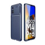 UnDePlus Xiaomi Poco M4 Pro 4G ile uyumlu Kılıf Karbon Silikon Case Kapak