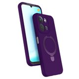 UnDePlus Xiaomi Redmi 15C 4G ile uyumlu Kılıf M-safe Şarj Uyumlu Silikon Standlı Regal Kapak Derin Mor