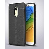 UnDePlus Xiaomi Redmi 5 Plus ile uyumlu Kılıf Deri Tarzı Niss Silikon Case