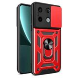 UnDePlus Xiaomi Redmi Note 13 Pro 4G ile uyumlu Kılıf Kamera Korumalı Zırh Tank Sürgülü Vega Kapak Kırmızı