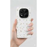 UnDePlus Xiaomi Redmi Note 14 Pro 5G ile uyumlu Kılıf Küçük Çiçek Dallar Desenli Parlak Silikon Kapak BS1