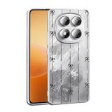 UnDePlus Xiaomi Redmi Note 14 Pro Plus ile uyumlu Kılıf Leopar Kurdele Ekose Desenli Mep Kapak