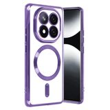 UnDePlus Xiaomi Redmi Note 15 Pro 4G ile uyumlu Kılıf M-Safe Özellikli Kamera Lensli Korumalı Şeffaf Silikon Kapak Mor