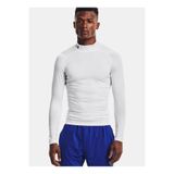 Under Armour 1369606-100-UA HG Armour Comp Mock Beyaz Bisiklet Yaka Dar Düz Erkek T-Shirt