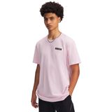 Under Armour 1382831 Ua Hw Armour Label Ss Pembe Erkek T-Shirt, 647 Prime Pink / / Black, M