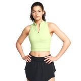 Under Armour 1386344-383 Run Anywhere Crop Tank Yeşil Koşu Kadın Atlet