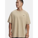 Under Armour 1389147-234-UA M Hw Os Logo Wash Ss Kahve Bisiklet Yaka Normal Düz Erkek T-Shirt - Kahverengi