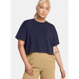 Under Armour 1389153-410 UA W VARSITY CROP HW SS Lacivert Yuvarlak Yaka Crop Kadın T-Shirt