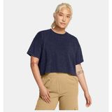 Under Armour 1389153-410 W Varsity Crop HW SS Mavi Antrenman Kadın T-Shirt