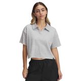 Under Armour 1389639 Ua Icon Terry Polo Gri Kadın T-Shirt, 012 Mod Gray Light Heather / / White, S