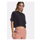 Under Armour 1389721-001 UA Rival SS Yuvarlak Yaka Loose Fit Siyah Kadın T-Shirt