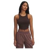 Under Armour 1389798-246-UA Rival Rib Tank Kahve Normal Düz Kadın Atlet - XS