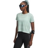 Under Armour 6009540-703 UA Velociti Shortsleeve Yeşil Bisiklet Normal Düz Kadın T-Shirt