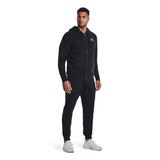 Under Armour 881-001 UA Essential Fleece FZ Hood Siyah Kapüşon Yaka Bol Kesim Erkek Zip Ceket
