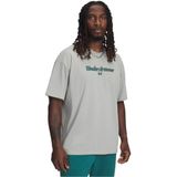 Under Armour Bisiklet Yaka T-Shirt, L, UA M HWT WM SS, Gri, Erkek