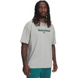 Under Armour Bisiklet Yaka T-Shirt, M, UA M HWT WM SS, Gri, Erkek