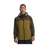 Under Armour Cloudstrike Colorblock Jkt Erkek Outdoor Yağmurluk Ceket 1381880-308 Yeşil - 2XL