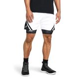 Under Armour Curry Mesh Short 4 Erkek Şort White/Black/White SM