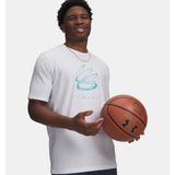 Under Armour Curry Splash Wdmrk Tee Erkek T-Shirt - Beyaz