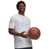 Under Armour Curry Splash Wdmrk Tee T-Shirt, XL, 6011257, Beyaz, Erkek