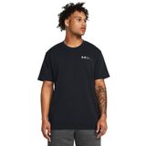 Under Armour Erkek Antrenman Tişört UA HW LC LOGO REPEAT SS Black - White SM