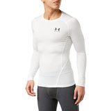 Under Armour erkek Armour Heatgear Compression Uzun kollu Gömlek,Beyaz (100)/Siyah,M