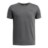 Under Armour Erkek çocuk için Sportstyle Sol Göğüs Kısa Kollu Tişört, (012) Pitch Gri / / Siyah, S