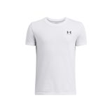 Under Armour Erkek çocuk için Sportstyle Sol Göğüs Kısa Kollu Tişört, (100) Beyaz / / Siyah, S