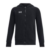 Under Armour Erkek Çocuk Rakip Polar Tam Fermuarlı Kapüşonlu Svetşört, (001) Siyah/Beyaz, S