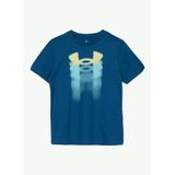 Under Armour Erkek Çocuk T-Shirt UA B Logo Blur SS, 9 Yaş, 5003349707, Mavi
