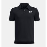 Under Armour Erkek Çocuk Ua Icon Polo Tişört Nefes Alabilir Kumaş ve Şık Tasarım 1387073-001 - 7 Yaş - Siyah-001