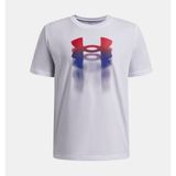 Under Armour Erkek Çocuk Ua Logo Blur Kısa Kollu T-Shirt 6009280-100 - 10 - 12 Yaş - Beyaz-100