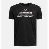 Under Armour Erkek Çocuk Ua Tech Split Wordmark Kısa Kollu T-Shirt 1383010-004 - 8 Yaş - Siyah-004