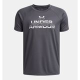 Under Armour Erkek Çocuk Ua Tech Split Wordmark Kısa Kollu T-Shirt 1383010-027 - 6 - 8 Yaş - 001-Gri