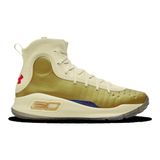 Under Armour Erkek CURRY 4 RETRO Ayakkabı Lemon Ice/Metallic Gold/Red 44 EU