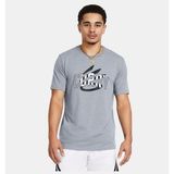 Under Armour Erkek Curry Champ Mindset Tişört 1383382-035 - Gri-035