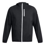 Under Armour Erkek Phantom Windbreaker Koşu Kıyafeti Koşu Ceketi Siyah 001/Beyaz 100 - Siyah