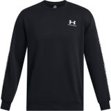 Under Armour Erkek Simgesi Polar Crew Bantlama Sweatshirt, siyah, S