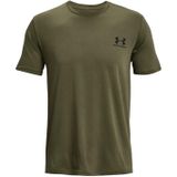 Under Armour Erkek Spor Stili Sol Göğüs Kısa Kollu Tişört, (390) Marine Od Yeşil/Siyah/Siyah, S