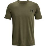Under Armour Erkek Sportstyle Sol Göğüs Kısa Kollu Tişört, (390) Marine Od Yeşil/Siyah/Siyah, M