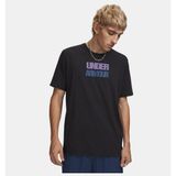 Under Armour Erkek UA Block Logo Kısa Kollu T-Shirt - Siyah - XL