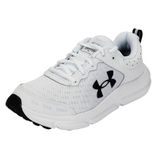 Under Armour Erkek UA Charged Assert 10 Koşu Ayakkabısı, White/Black/Black, 47 EU