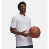 Under Armour Erkek UA Curry Splash Wordmark T-Shirt - Beyaz - XL