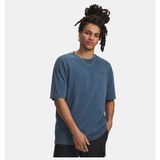 Under Armour Erkek UA Heavyweight Oversized Logo Wash Kısa Kollu T-shirt - Mavi -498